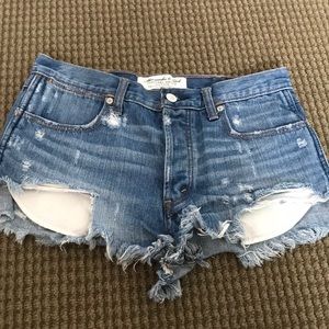 Festival high rise denim shorts
